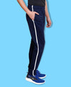 T.T. Men Cotton Track Pants -Navy