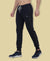 HiFlyers Mens Navy Slim Fit Solid Terry Joggers