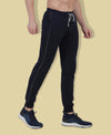 HiFlyers Mens Navy Slim Fit Solid Terry Joggers