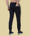 HiFlyers Mens Navy Slim Fit Solid Terry Joggers