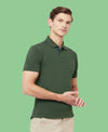 HiFlyers Men'S Solid Tshirts With Pocket Olive