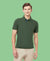 HiFlyers Men'S Solid Tshirts With Pocket Olive