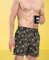 HiFlyers Men Regular Fit Printed Super Combed Cotton Woven Boxer Short Pack Of 1 Olive