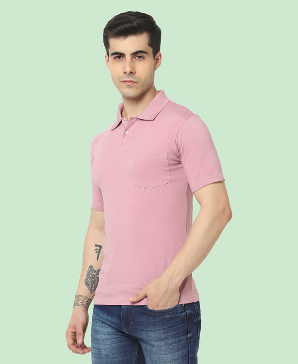 T.T. Men'S Solid Sinker Polo Tshirts With PocketOnion
