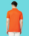 HiFlyers Men'S Solid Regular Fit Polo T-Shirt With Pocket -Orange
