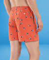 HiFlyers Men Regular Fit Printed Super Combed Cotton Woven Boxer Short Pack Of 1 Orange