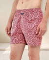 HiFlyers Men Regular Fit Printed Super Combed Cotton Woven Boxer Short Pack Of 1 Pink