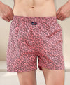 HiFlyers Men Regular Fit Printed Super Combed Cotton Woven Boxer Short Pack Of 1 Pink