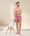 HiFlyers Men Regular Fit Printed Super Combed Cotton Woven Boxer Short Pack Of 1 Pink