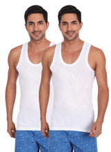 T.T. Men  Super Combed Cotton G-Vest Pack Of 2 White