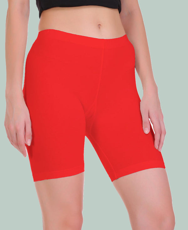 T.T. Pearl Women 100% Cotton Multipurpose Shorts Pack Of 4 Assorted