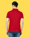 HiFlyers Men'S Solid Regular Fit Polo T-Shirt With Pocket -Red