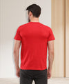 T.T. Men'S Solid Eco Friendly (Cotton Rich) Recycled Fabric Regular Fit Round Neck T-Shirt-Red