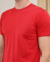 T.T. Men'S Solid Eco Friendly (Cotton Rich) Recycled Fabric Regular Fit Round Neck T-Shirt-Red