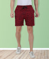 Tt Men'S Cotton Printed Bermuda / Shorts Maroon