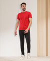 T.T. Men'S Solid Eco Friendly (Cotton Rich) Recycled Fabric Regular Fit Round Neck T-Shirt-Red
