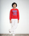 HiFlyers Boys Regular Fit | Premium Cotton Fleece |Full Sleeves|Round Neck|Trendy Winter Wear| Sweatshirts For Boys And Girls -Red