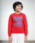 HiFlyers Boys Regular Fit | Premium Cotton Fleece |Full Sleeves|Round Neck|Trendy Winter Wear| Sweatshirts For Boys And Girls -Red