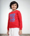HiFlyers Boys Regular Fit | Premium Cotton Fleece |Full Sleeves|Round Neck|Trendy Winter Wear| Sweatshirts For Boys And Girls -Red