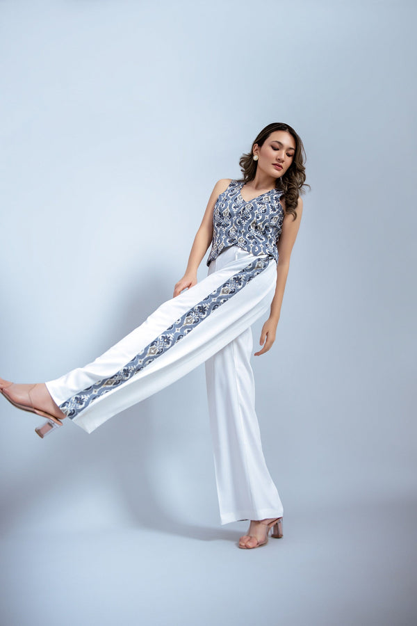 Garden Party Blue Ikat Cords