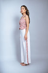 Pink ikat cords set