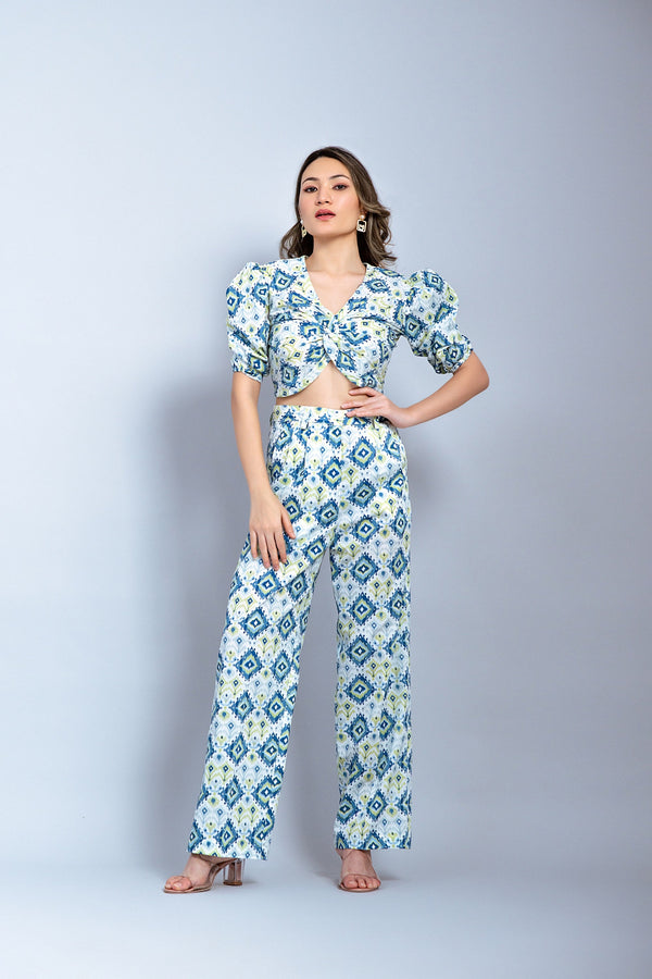 Garden Party Peacock Cotton Co Ord Set (Combo)