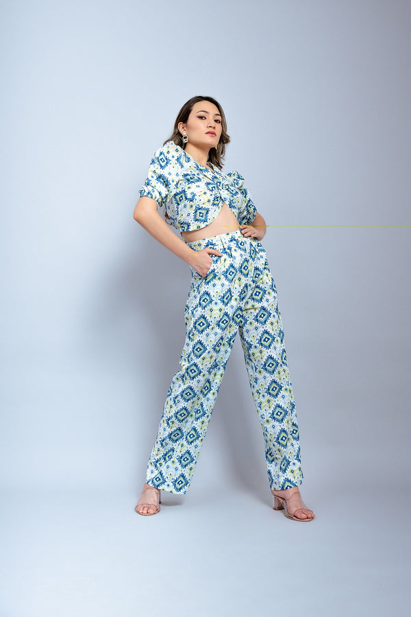 Garden Party Peacock Cotton Co Ord Set (Combo)