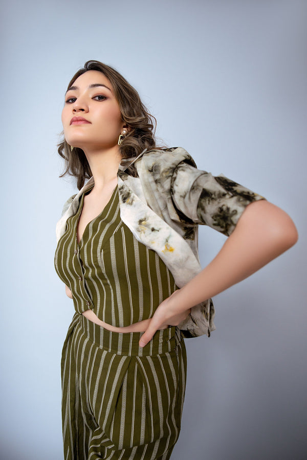 Garden Party Tie Dye With Stripe 3 Piece Set (Combo)