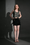 Garden Party Cotton checks waistcoat for complete western look (Top Only)