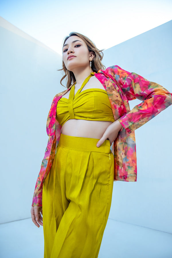 Garden Party Pink & Green 3 Piece Co Ord Set (Combo)