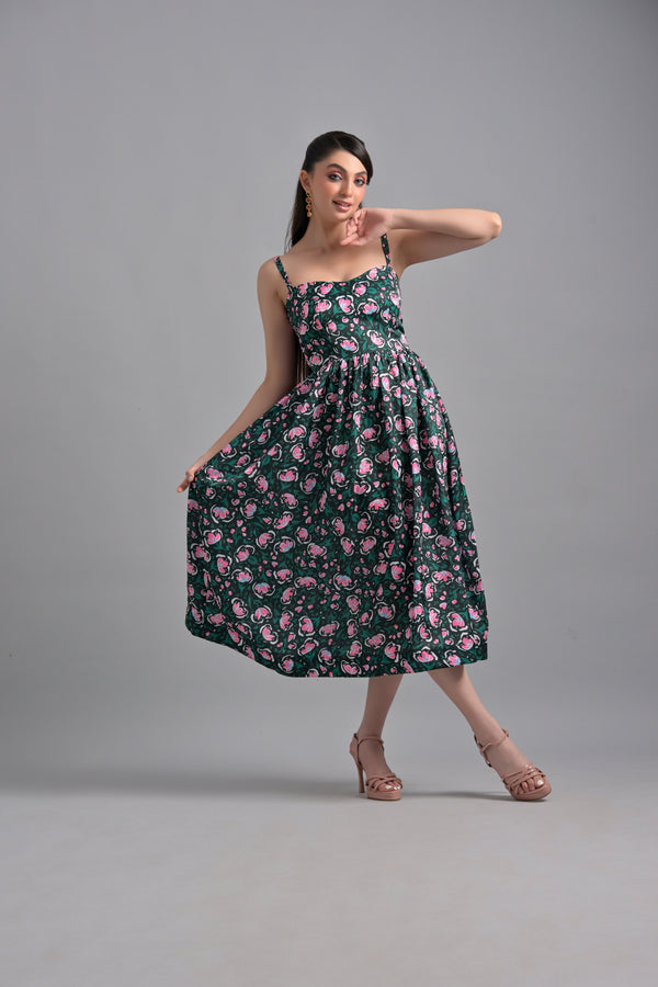Garden Party Muslin Green Floral