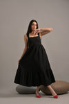 Black long maxi dress