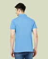 HiFlyers Men'S Solid Regular Fit Polo T-Shirt With Pocket -Sky Blue