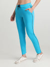 T.T. Women 100% Cotton Interlock Fabric Sky Blue Track Pant