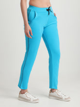 T.T. Women 100% Cotton Interlock Fabric Sky Blue Track Pant