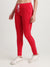 T.T. Women 100% Cotton Interlock Fabric Red Track Pant