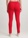 T.T. Women 100% Cotton Interlock Fabric Red Track Pant