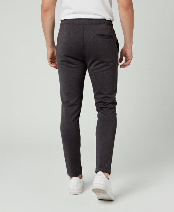 HiFlyers Mens Steel Grey Regular Fit Solid Cotton Blend Trackpant/Jogger