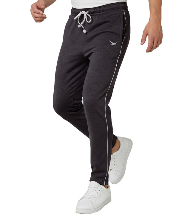 HiFlyers Mens Steel Grey Regular Fit Solid Cotton Blend Trackpant/Jogger