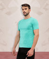 T.T. Men Slim Fit 100% Cotton Cool Round Neck Half Sleev Solid Tshirt Green