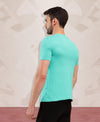 T.T. Men Slim Fit 100% Cotton Cool Round Neck Half Sleev Solid Tshirt Green