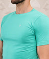 T.T. Men Slim Fit 100% Cotton Cool Round Neck Half Sleev Solid Tshirt Green