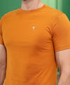 T.T. Men Slim Fit 100% Cotton Cool Round Neck Half Sleev Solid Tshirt Mustard