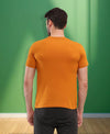 T.T. Men Slim Fit 100% Cotton Cool Round Neck Half Sleev Solid Tshirt Mustard