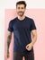 T.T. Men Eco Friendly Cotton Blended Fabric Solid Round Neck Regular Fit Navy