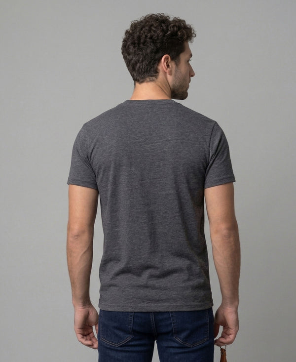 T.T. Men'S Solid Eco Friendly Cotton Blended Fabric Regular Fit Round Neck T-Shirt-Anthra