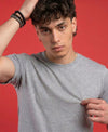 T.T. Men'S Solid Eco Friendly Cotton Blended Fabric Regular Fit Round Neck T-Shirt-Grey