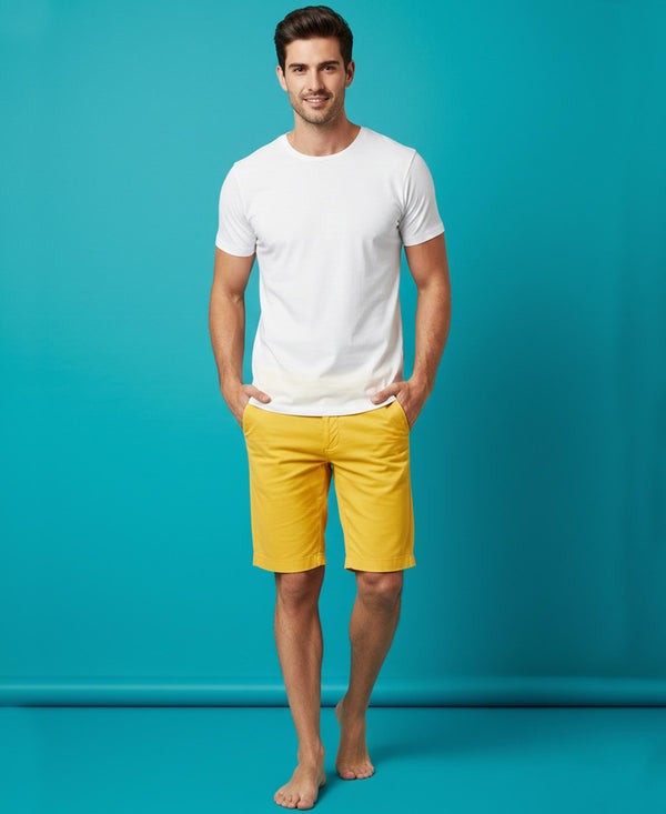 T.T. Men'S Solid Eco Friendly (Cotton Rich) Recycled Fabric Regular Fit Round Neck T-Shirt-White