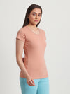 T.T. Women Slim Fit 100% Cotton Cool Round Neck Half Sleev Solid TshirtSkin