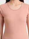 T.T. Women Slim Fit 100% Cotton Cool Round Neck Half Sleev Solid TshirtSkin